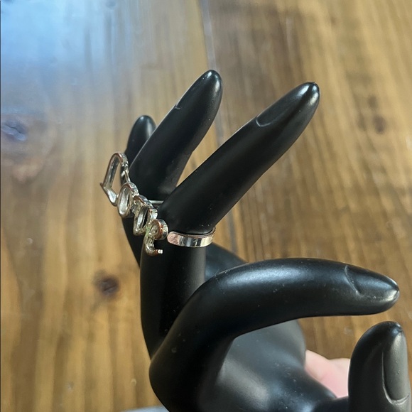 Chunky Silver Tone LOVE Statement Ring Women Statement Jewelry - Picture 4 of 4